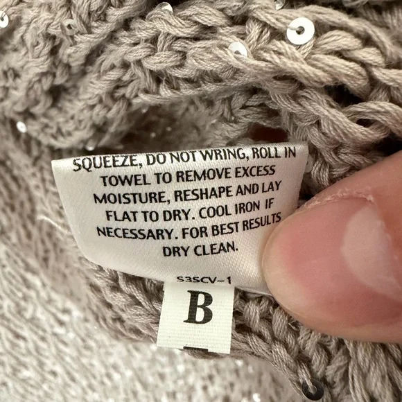 Eileen Fisher knit sequins cardigan - Picture 7 of 7